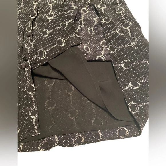 The Kooples Handcuff Chain Polka Dot Long Sleeve Silk Dress - Picture 8 of 13